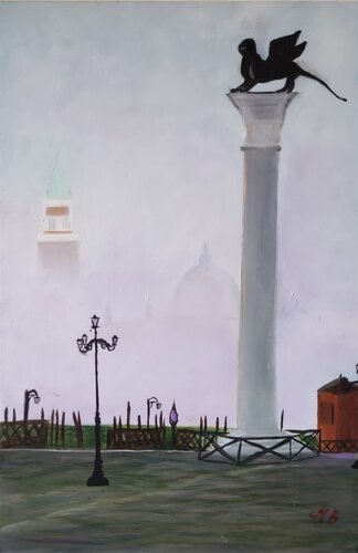 The winged Lion - di Miriam Brussato, Pittura in vendita su Singulart