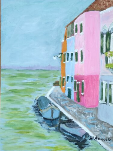 Burano 1 di Miriam Brussato, Pittura in vendita su Singulart