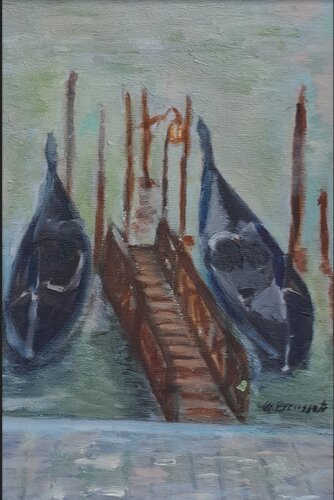 The gondolas van Miriam Brussato, Schilderij te koop op Singulart
