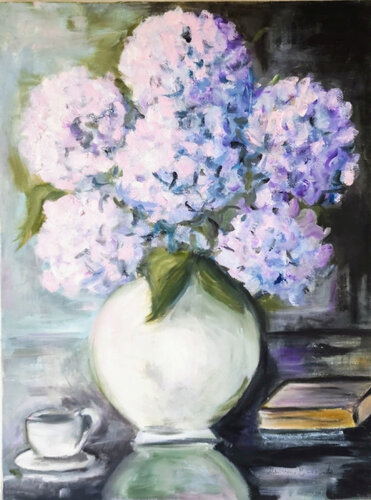 Hidrangeas van Miriam Brussato, Schilderij te koop op Singulart