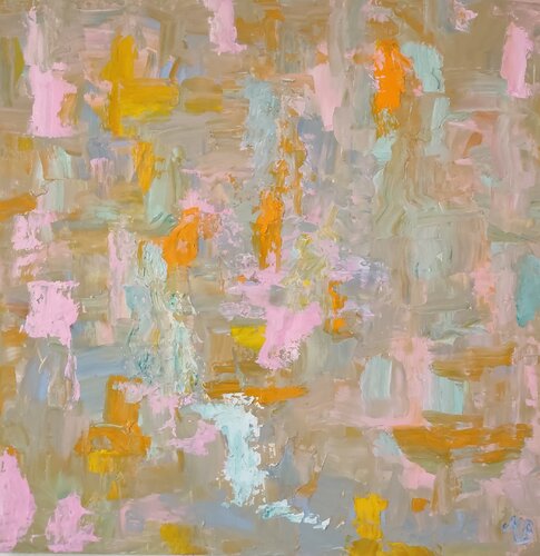 Armonia di colori pastello - olio spatolato su tela von Miriam Brussato, Malerei kaufen auf Singulart