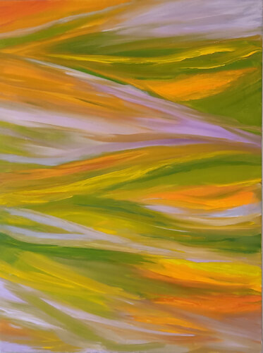 Fioritura a Castelluccio di Norcia  (PG) van Miriam Brussato, Schilderij te koop op Singulart