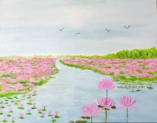 Fior di loto van Miriam Brussato, Schilderij te koop op Singulart