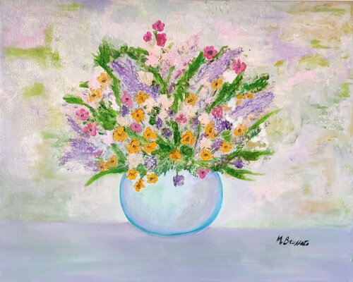 Vaso di fiori di Miriam Brussato, Pittura in vendita su Singulart