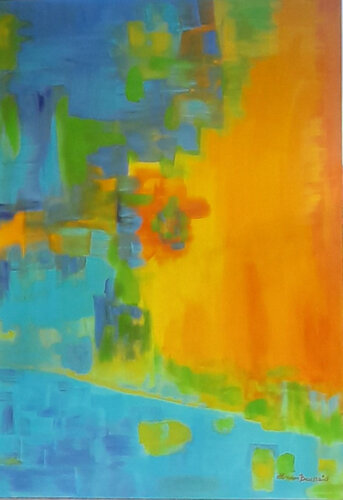 Astratto - L' alba di un nuovo giorno by Miriam Brussato, Painting for Sale on Singulart
