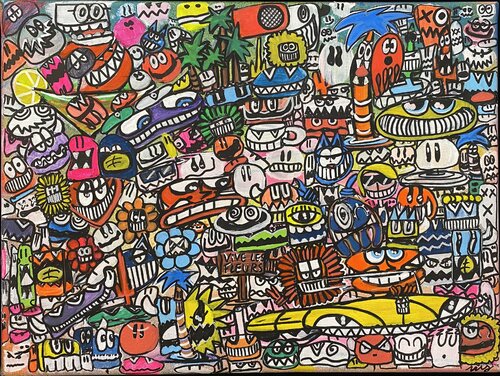 Vive les fleurs by SEB PAUL MICHEL, Painting for Sale on Singulart