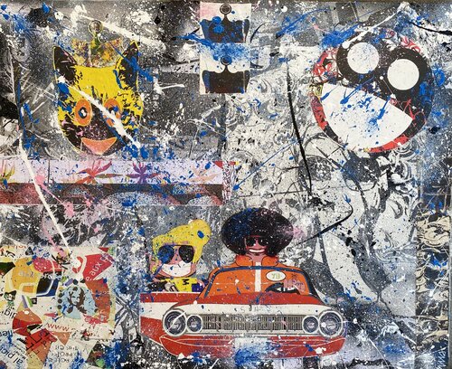 Vive les fleurs et les fleurs by SEB PAUL MICHEL, Painting for Sale on Singulart