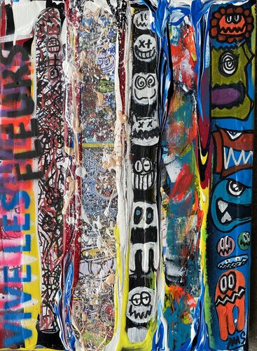 Vive les fleurs et les coolures di SEB PAUL MICHEL, Pittura in vendita su Singulart