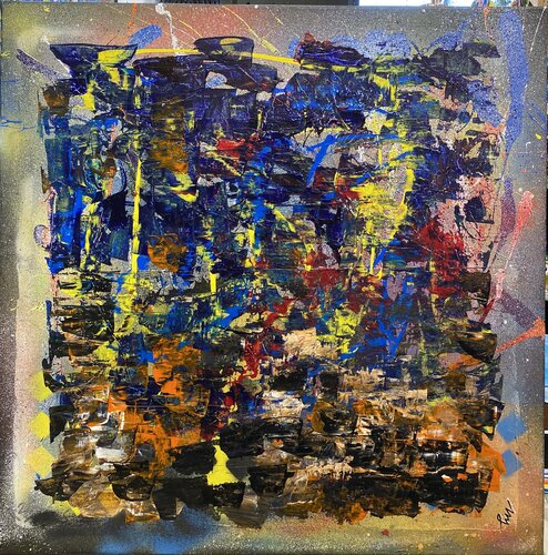 Vive l’abstraction et les fleurs van SEB PAUL MICHEL, Schilderij te koop op Singulart