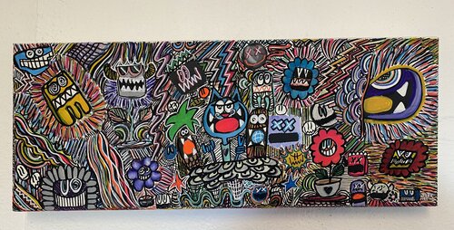 Cool, fun, playa et miaooo by SEB PAUL MICHEL, 회화 for Sale on Singulart