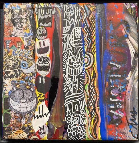 Vive les fleurs et Aloha van SEB PAUL MICHEL, Schilderij te koop op Singulart