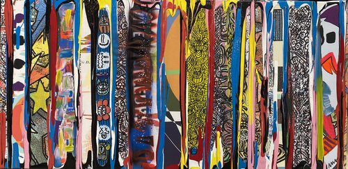 Vive les fleurs, les coolures et les fleurs van SEB PAUL MICHEL, Schilderij te koop op Singulart