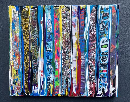 Vive les coolures et les fleurs van SEB PAUL MICHEL, Schilderij te koop op Singulart