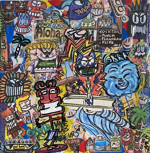 Vive les collages de SEB PAUL MICHEL, Pintura a la venta en Singulart