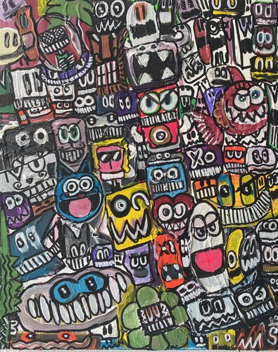 Vive les fleurs, la couleur et cool van SEB PAUL MICHEL, Schilderij te koop op Singulart