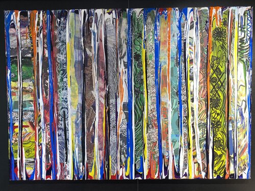 Vive les fleurs et les coolures by SEB PAUL MICHEL, Painting for Sale on Singulart