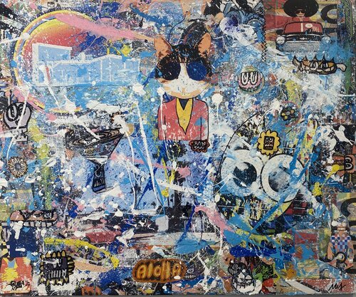 Vive les fleurs von SEB PAUL MICHEL, Malerei kaufen auf Singulart