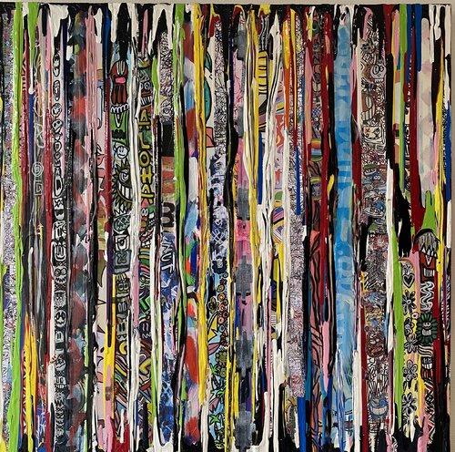 Vive les fleurs, les chats et les coolures by SEB PAUL MICHEL, 회화 for Sale on Singulart