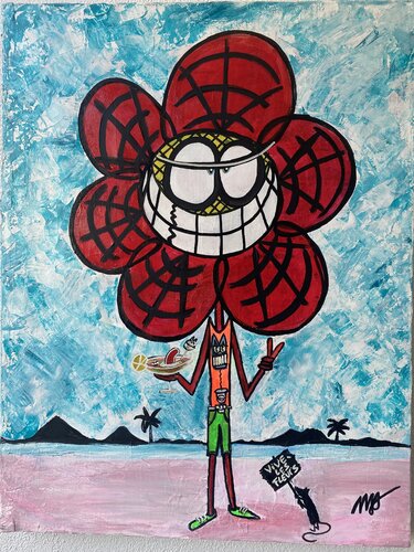 Cocktail and flower van SEB PAUL MICHEL, Schilderij te koop op Singulart