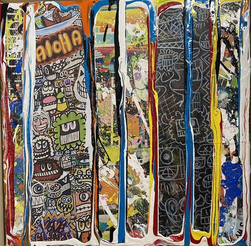 Vive les fleurs, les fleurs et les coolures van SEB PAUL MICHEL, Schilderij te koop op Singulart