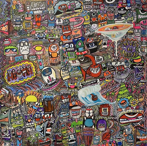 Vives les fleurs et les fleurs von SEB PAUL MICHEL, Malerei kaufen auf Singulart