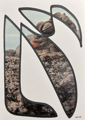 Chamäleon | Mixed Media Unikat di AKIRA MMXX, Opera su carta in vendita su Singulart
