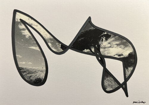 Landschaft mit Baum | Mixed Media Unikat van AKIRA MMXX, Werk op papier te koop op Singulart