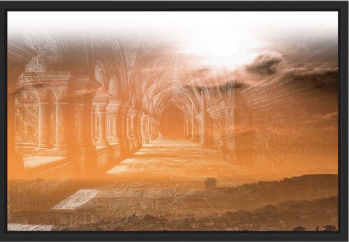 la fusion entre deux mondes parallèles au couché du soleil + une poèsie by MYRIAM JESSICA PELAGE, 사진 for Sale on Singulart