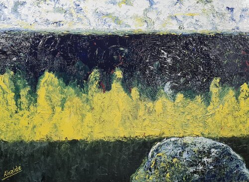 Llamas par Ángel Alcalde, Peinture en vente sur Singulart
