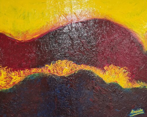 La Morra par Ángel Alcalde, Peinture en vente sur Singulart