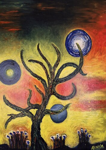 El árbol misterioso di Ángel Alcalde, Pittura in vendita su Singulart