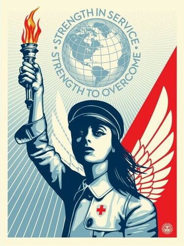 Angel of Hope and Strength van Shepard Fairey, Afdruk te koop op Singulart