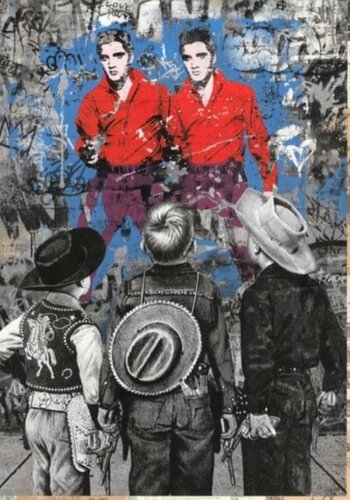 Plawing cowboy von Mr. Brainwash, Druck kaufen auf Singulart