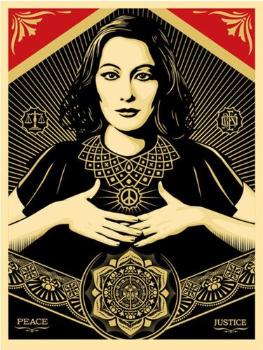 Peace and Justice Woman van Shepard Fairey, Afdruk te koop op Singulart