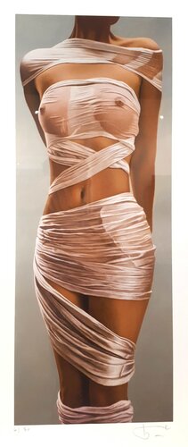 Standing with 6 towels von Willi Kissmer, Druck kaufen auf Singulart