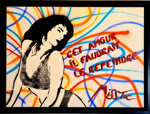 Cet Amour il Faudrait le Repeindre by Miss Tic, Painting for Sale on Singulart