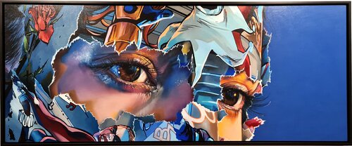 La cage et la couleur des fleurs by Sandra Chevrier, Painting for Sale on Singulart