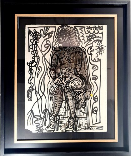 Mona Sur chaise by Robert Combas, 회화 for Sale on Singulart