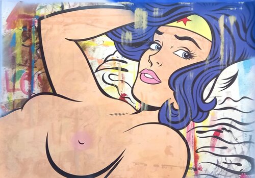 Nude Wonder Blue van Dillon Boy, Schilderij te koop op Singulart