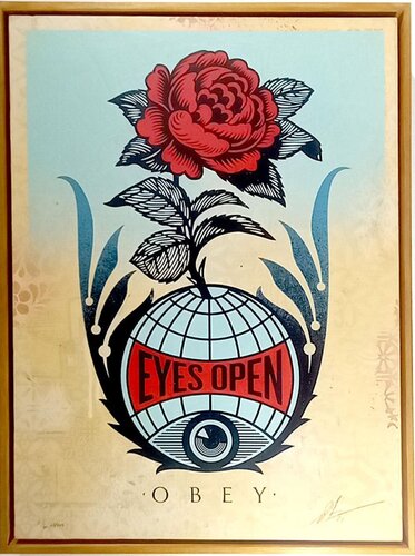 Eyes Open HPM 5/6 van Shepard Fairey, Schilderij te koop op Singulart