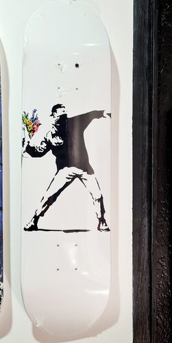 Skateboard Thrower Flower by Banksy, Other Media for Sale on Singulart