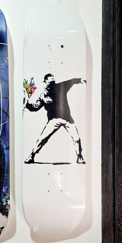 Skateboard Thrower Flower by Banksy, Other Media for Sale on Singulart