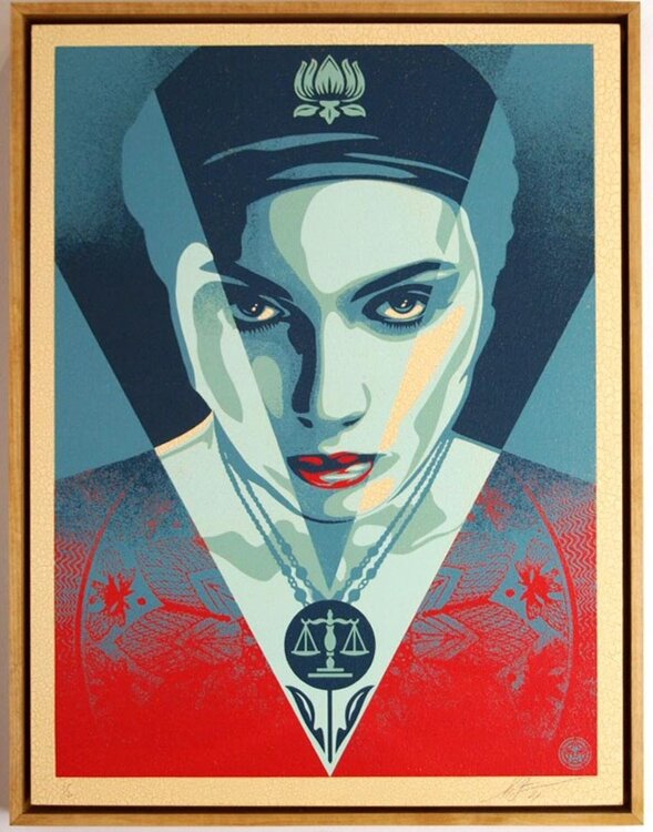 JUSTICE WOMAN 3/6 Shepard Fairey