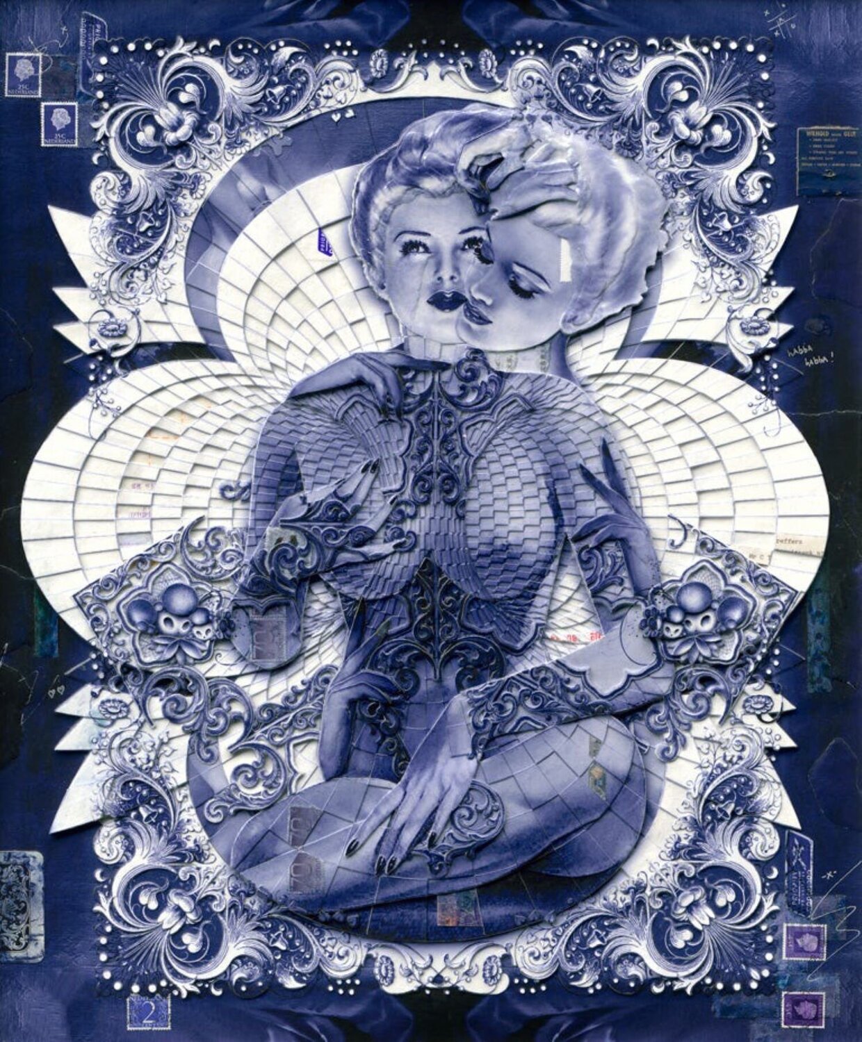 Taurus in blue Handiedan Stampa in vendita