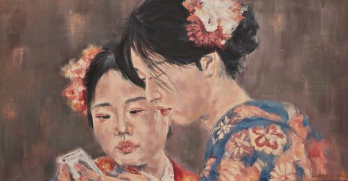 Sharing The Moment van Christiane Bernreuther, Schilderij te koop op Singulart