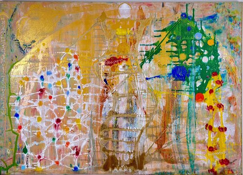 Goldene Sonne 33 von Ilir Osmani, Malerei kaufen auf Singulart
