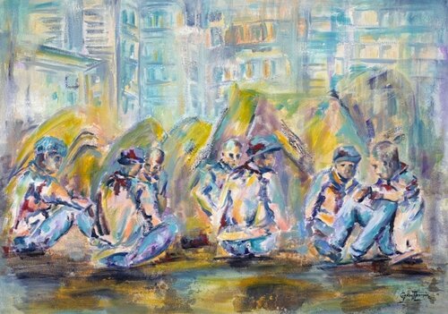 The Community di Grady Zeeman, Pittura in vendita su Singulart