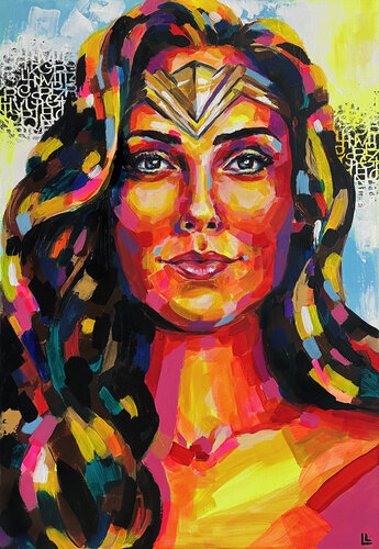 Wonder woman von Leah Larisa Bunshaft, Malerei kaufen auf Singulart