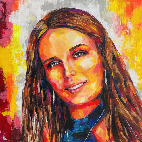 Colorful woman portrait Leah Larisa Bunshaft