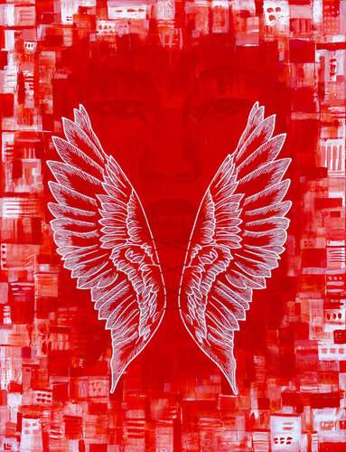 Folded Wings by Leah Larisa Bunshaft, Painting for Sale on Singulart